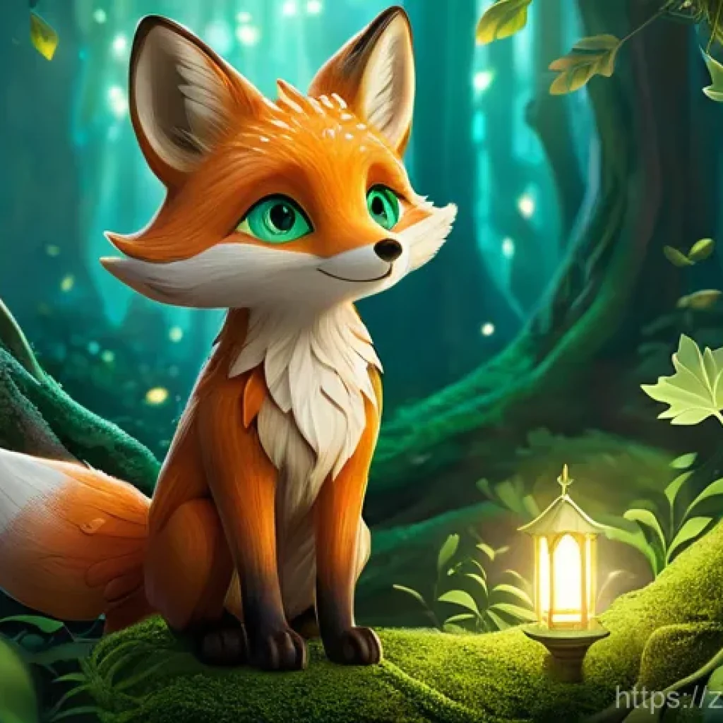 디지털아트 데포르메 캐릭터 제작법 - **Prompt:** A whimsical, stylized forest guardian character, blending features of a gentle fox and a...
