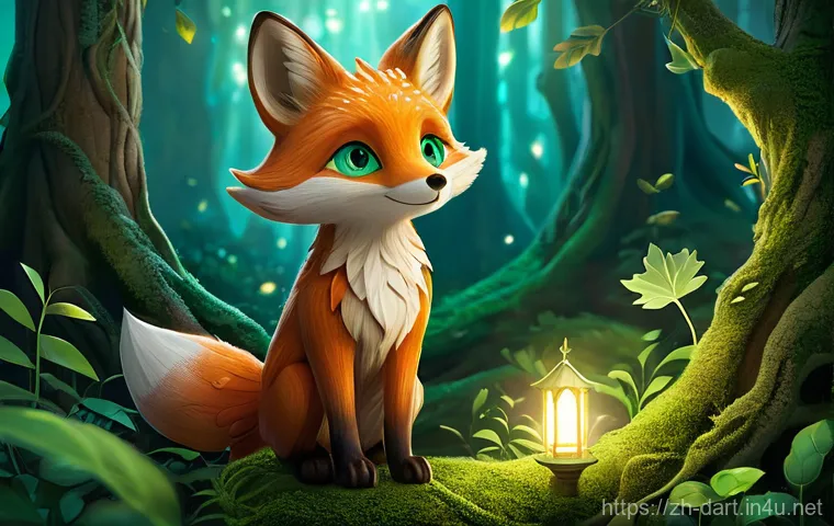 디지털아트 데포르메 캐릭터 제작법 - **Prompt:** A whimsical, stylized forest guardian character, blending features of a gentle fox and a...