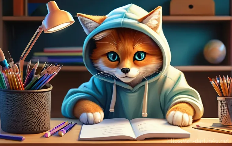 디지털아트 오픈소스 프로그램 추천 - **Prompt:** "A vibrant Q-style digital painting of a young artist happily immersed in their creative...