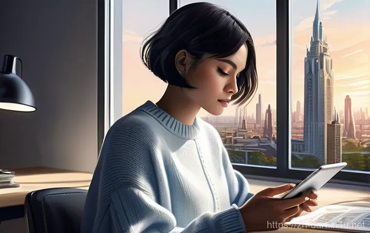 클립스튜디오 페인트 활용법 - **Prompt:** A young female digital artist, in her mid-20s, with a chic, short bob haircut, deeply fo...