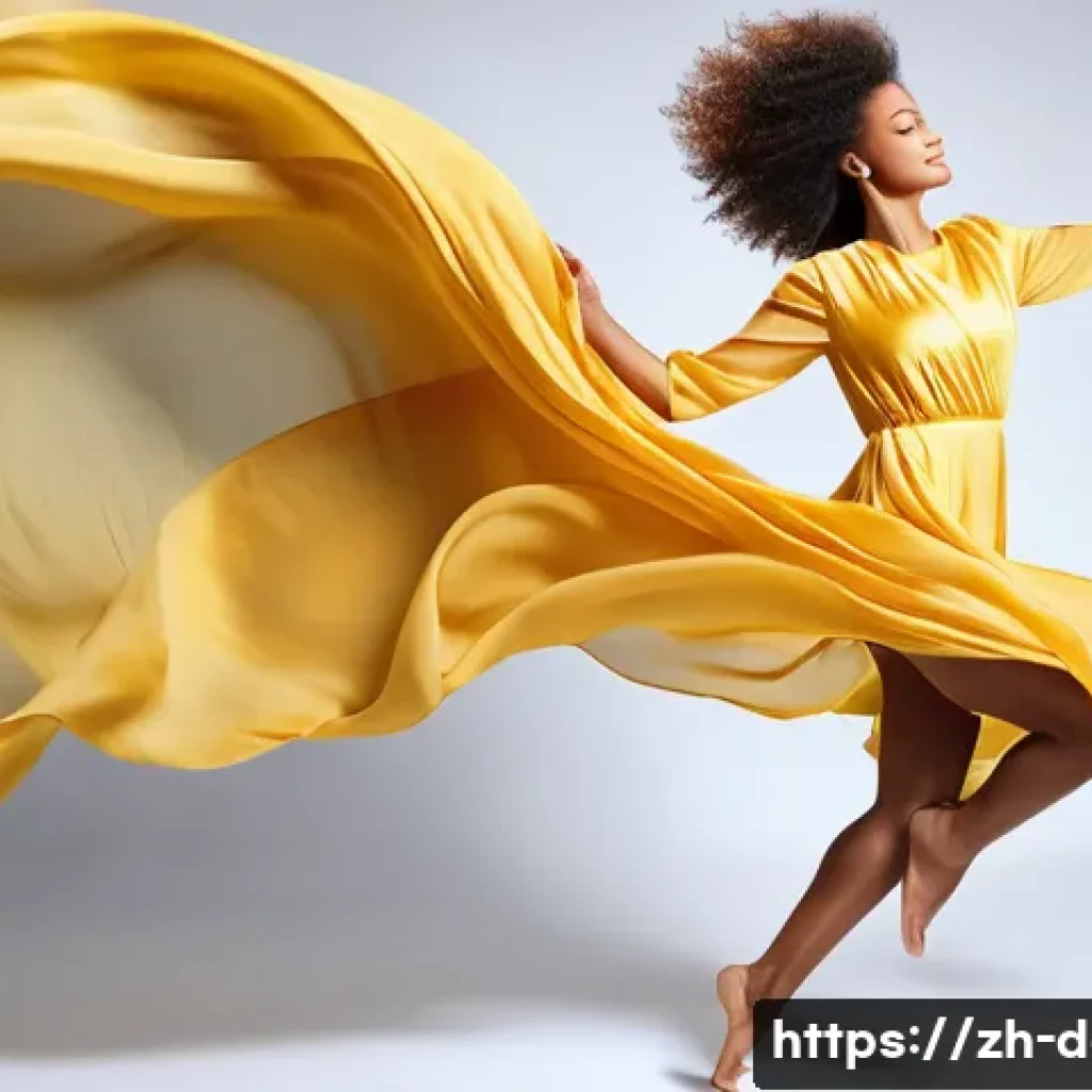 디지털아트 캐릭터 옷주름 표현법 - **Prompt:** A vibrant, full-body shot of a young woman gracefully leaping in a strong, dynamic pose....