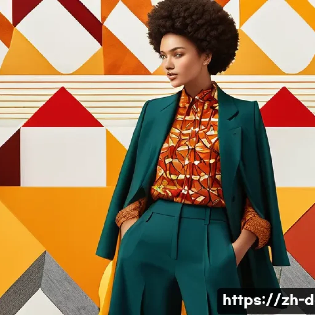 디지털아트 패턴 디자인 제작 - A vibrant digital fashion pattern featuring warm color tones such as rich reds, oranges, and yellows...