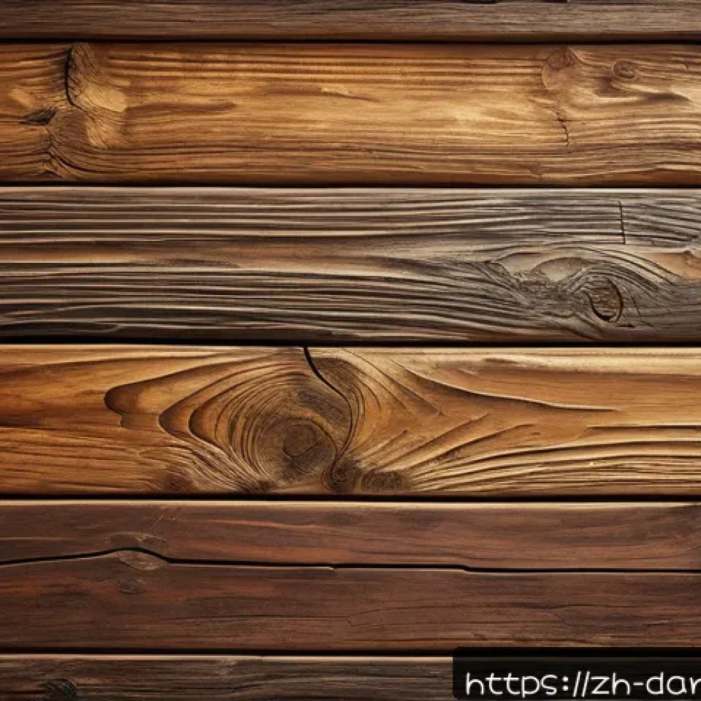 디지털아트 질감 표현 기법 - A close-up digital painting of a worn wooden plank texture, capturing the intricate grain patterns a...