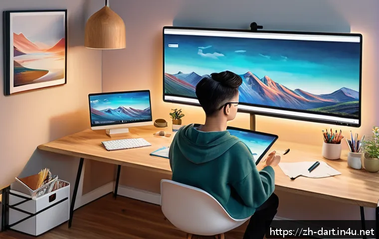 트위치에서 아트 방송하는 법 - A cozy and modern art livestream setup featuring a clean, well-organized streaming room with a digit...
