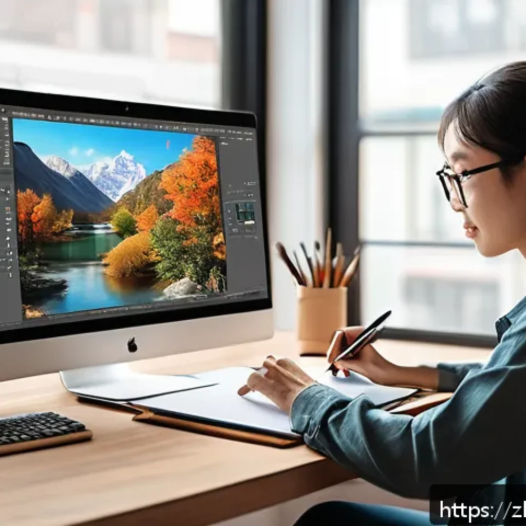 디지털아트 프리랜서 가이드 - A modern digital artist workspace featuring a sleek drawing tablet like a Wacom or Huion, a high-col...