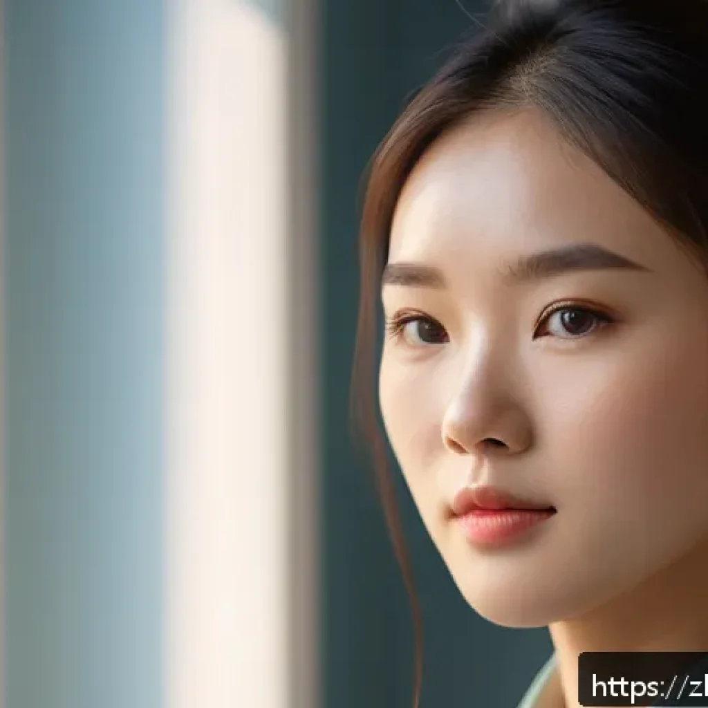 디지털아트 채색 스타일별 분석 - A hyper-realistic digital portrait of a young Asian woman in a softly lit room, showcasing meticulou...