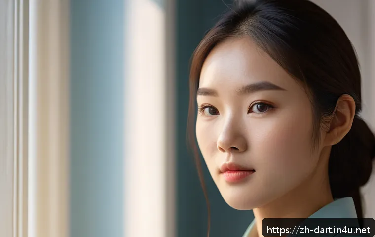 디지털아트 채색 스타일별 분석 - A hyper-realistic digital portrait of a young Asian woman in a softly lit room, showcasing meticulou...