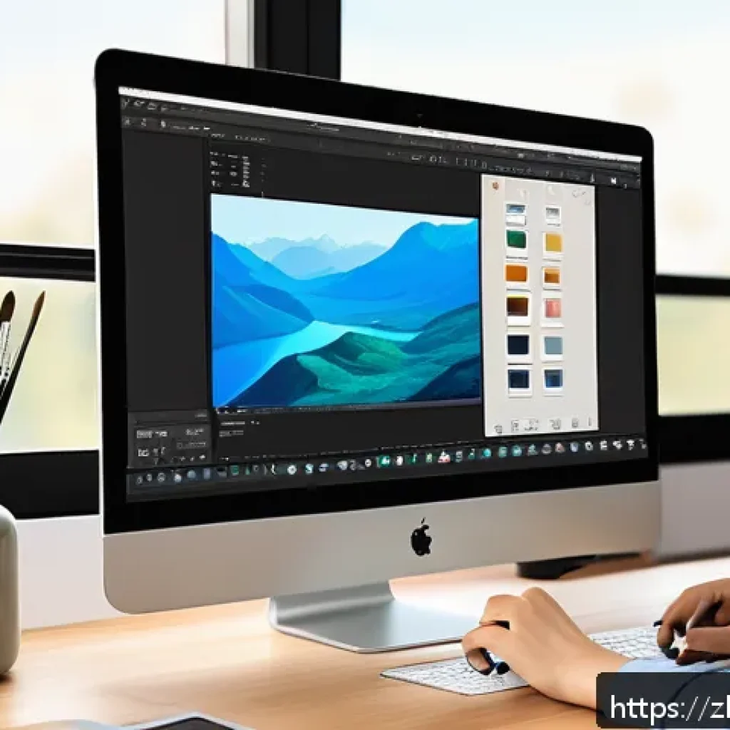 디지털아트 포토매틱 활용법 - A modern digital artist&rsquo;s workspace featuring the Photomatic interface displayed on a sleek, high-re...